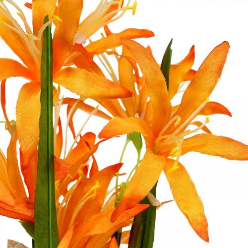 gjenstander Kunstige blomster Nerine Orange Guernsey Lilies Høstblomster 48cm