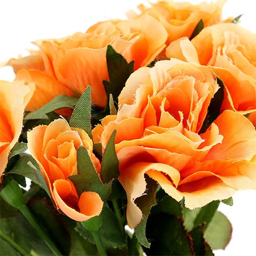 gjenstander Kunstige blomster rose bukett oransje L26cm 3stk