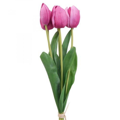 gjenstander Kunstige blomster tulipan rosa, vårblomst L48cm bunt på 5