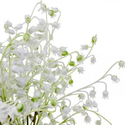 Floristik24 Kunstige blomster, kunstige liljekonvaller dekorasjon hvit 38cm 5stk