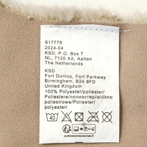 gjenstander Imitert pels dekorativ pels bordløper pels teppe beige 50×90cm