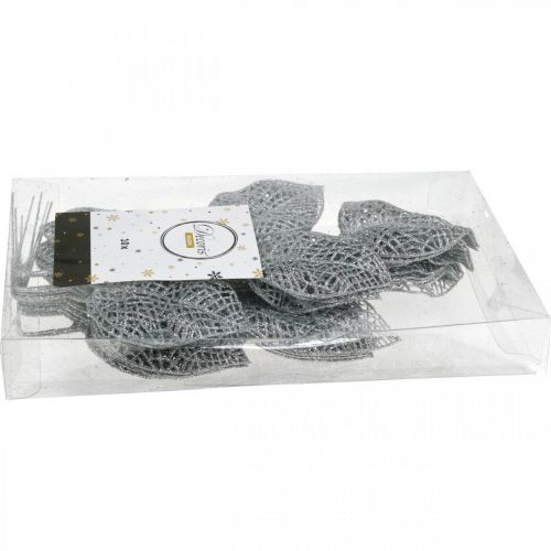 gjenstander Kunstige planter, grendekor, dekorativ bladsølvglitter L36cm 10 stk