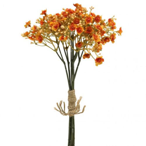 Floristik24 Gypsophila kunstige blomster Gypsophila Orange L30cm 6 stk i haug