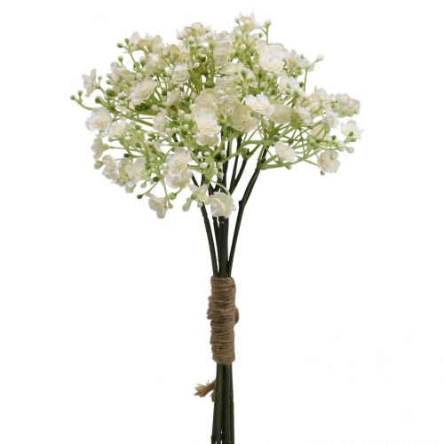 Gypsophila kunstige blomster gips urt hvit L30cm 6 stk i en haug