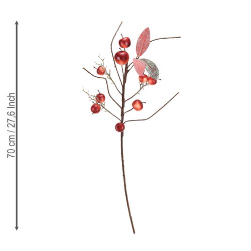 gjenstander Kunstig gren med epler til høst- og julepynt