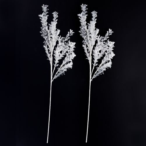 Kunstig gren frostet dekorativ gren vinterdekorasjon hvit 78 cm 2 stk | Floristik24.no