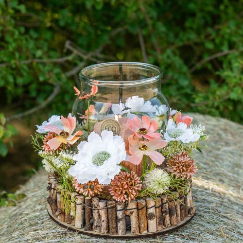 Floristik24 Kunstig gren pompom deco gren hvit 61cm 4stk