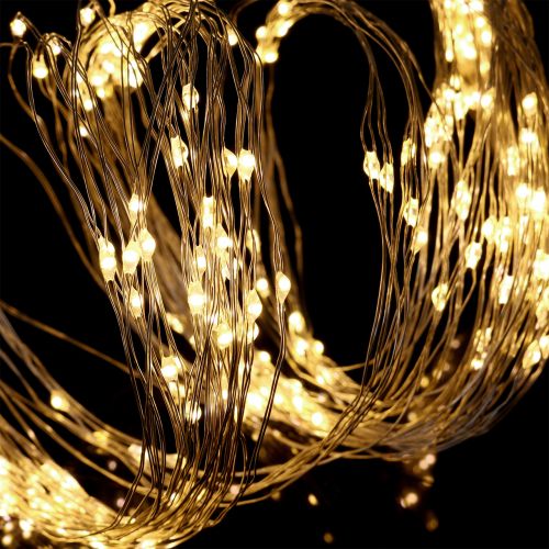 Floristik24 LED lysbunt for innvendig og utvendig 640 1,9m sølv/varm hvit