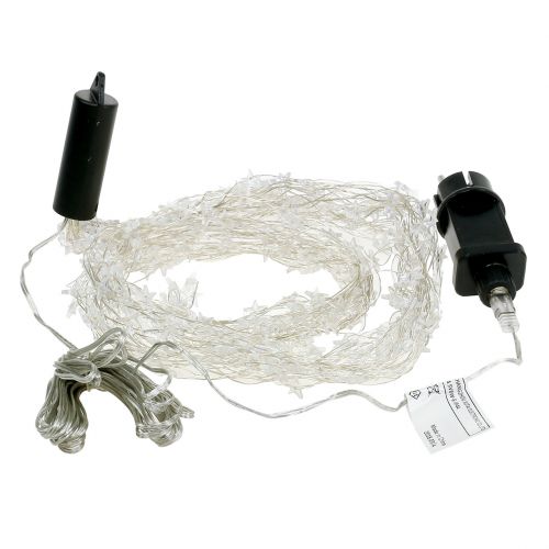 Floristik24 LED lys bunt stjerne for utvendig 320 1m sølv / varm hvit