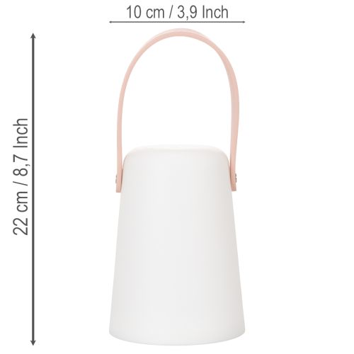 Lampe med håndtak, bærbar LED-lampe for utendørs og innendørs bruk, 22 cm, 3 stk. | Floristik24.no