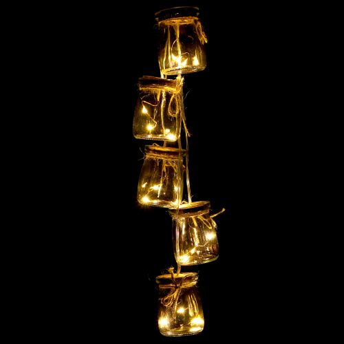 Floristik24 LED-lyskjede i glass varmhvit 70cm 15 lys