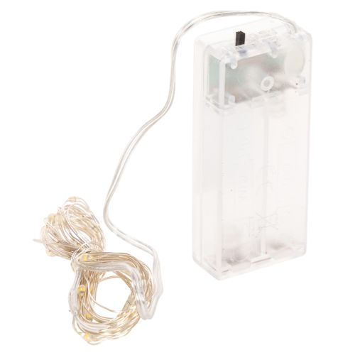 LED-lyslenke for innendørs bruk, batteridrevet, varmhvit, 30 LED-lys, 3 m, 6 stk. | Floristik24.no