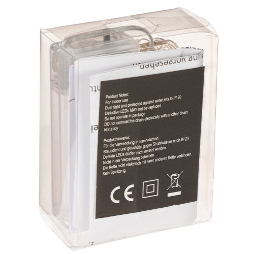 LED-lyslenke for innendørs bruk, batteridrevet, varmhvit, 30 LED-lys, 3 m, 6 stk. | Floristik24.no