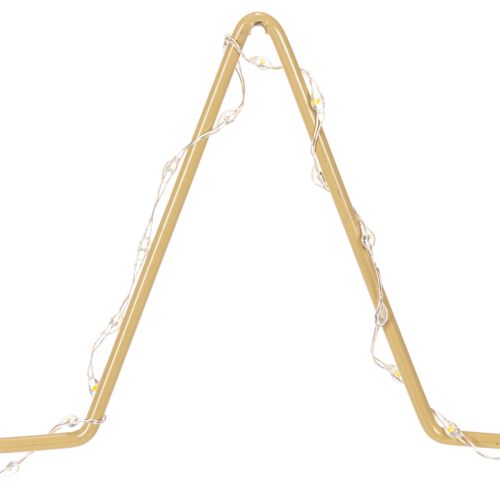 Stjerne med 50 LED-lys, borddekorasjon i metall, batteridrevet, for innendørs bruk, 33 cm | Floristik24.no