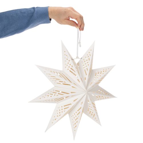 Julestjerne LED-dekorasjon for oppheng, varm hvit, innendørs, 38 cm | Floristik24.no
