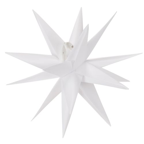 Dekorativ LED-stjerne, varmhvit, utendørs, med timer, 40 cm