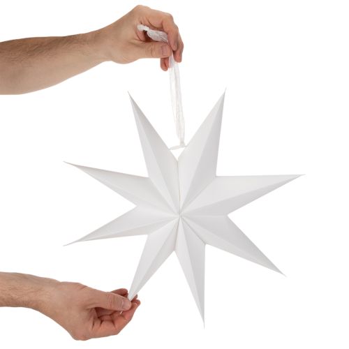 LED-hengestjerne med timer, varmhvit, utendørs, 38 cm | Floristik24.no