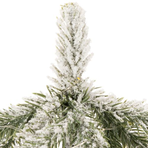 Kunstig plante med snø, LED-juletre i jutepose, batteridrevet, for innendørs bruk, 50 cm | Floristik24.no