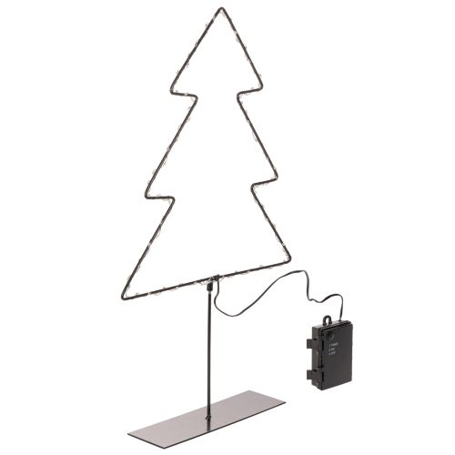 LED-juletre, batteridrevet, til innendørs borddekorasjon, 47 cm