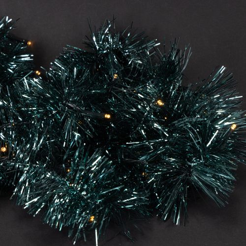 Julekrans med glitter og 60 LED-lys og timer, utendørs, 3 m | Floristik24.no