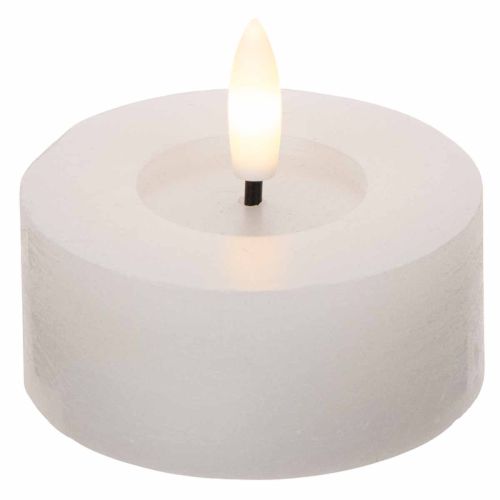 LED XL telys hvit ekte voks