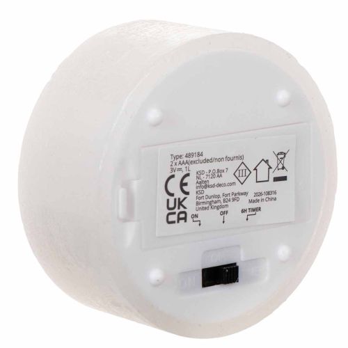 LED XL telys hvit ekte voks