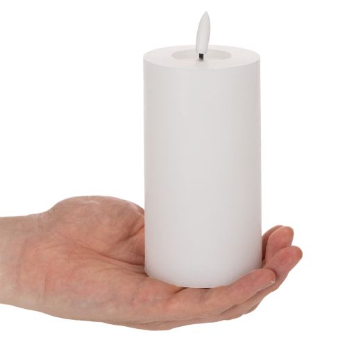 LED-søylelys, flimrende, med timer, Ø7 cm, 16 cm | Floristik24.no