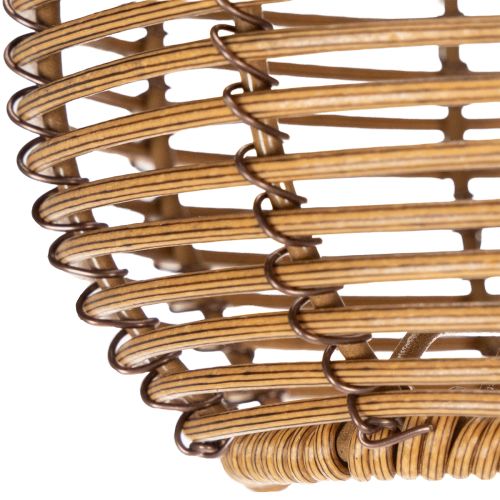 gjenstander Solcelledrevet hagelampe, rottingstil, for romantiske kvelder utendørs, 86 cm