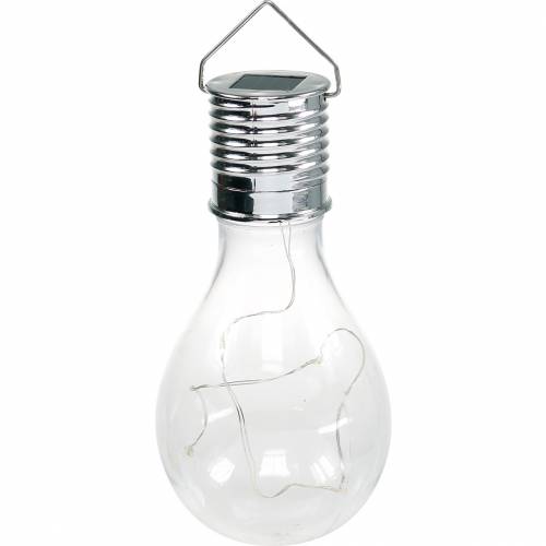 Floristik24 Hagedekorasjon solcelle LED lyspære varm hvit H15cm 5stk