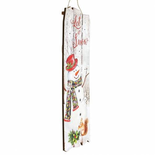 Floristik24 LED veggmaleri snømann "Let it Snow" 21 × 60cm For batteri