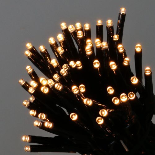 LED -kjede av lys 144 svart, varmhvit for utvendig 1,2 m