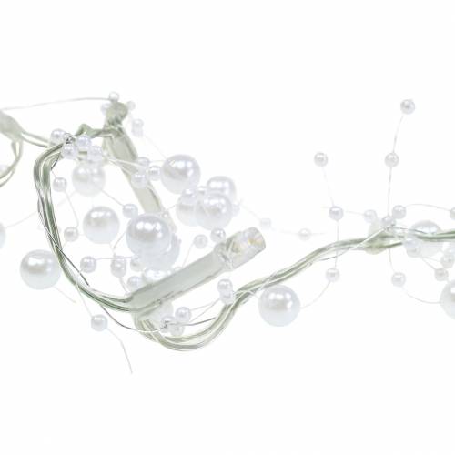 Floristik24 LED lys kjede perle krans hvit varm hvit L120cm