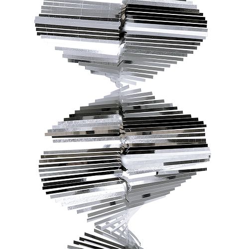 Floristik24 Tinsel spiral krans 1,5m sølv