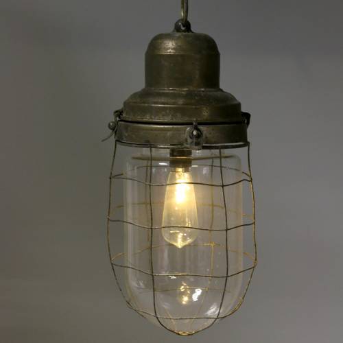 gjenstander Deco lampe skipslampe med kjede for oppheng av LED Ø13,5cm H29,5cm