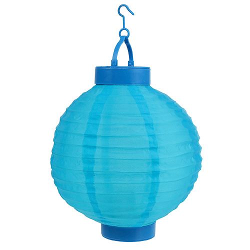 Floristik24 Lantern LED med solcelle 20cm blå