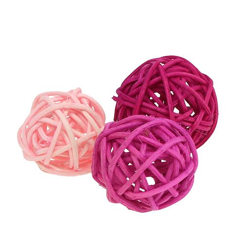 Floristik24 Lataball sortiment 3cm rosa/rosa/syrin 72 stk