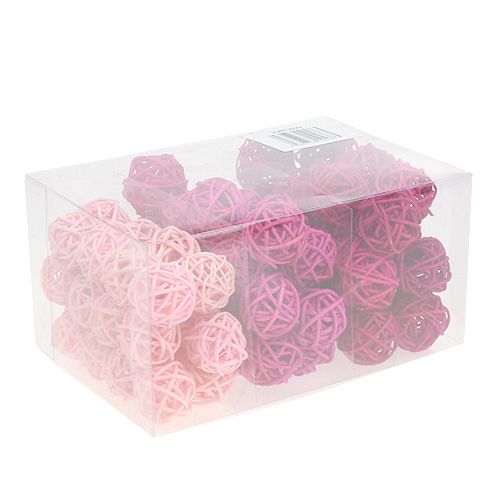 Floristik24 Lataball sortiment 3cm rosa/rosa/syrin 72 stk