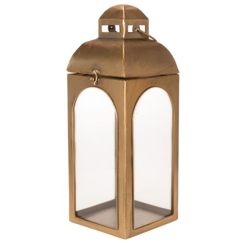 Lanterne metall glass metall messing utseende H50cm sett med 2 | Floristik24.no