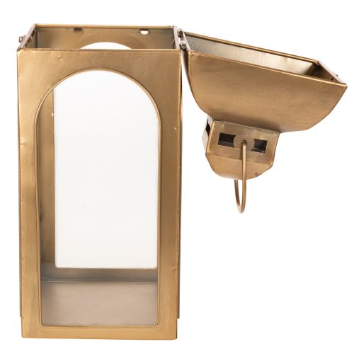 Lanterne metall glass metall messing utseende H50cm sett med 2 | Floristik24.no
