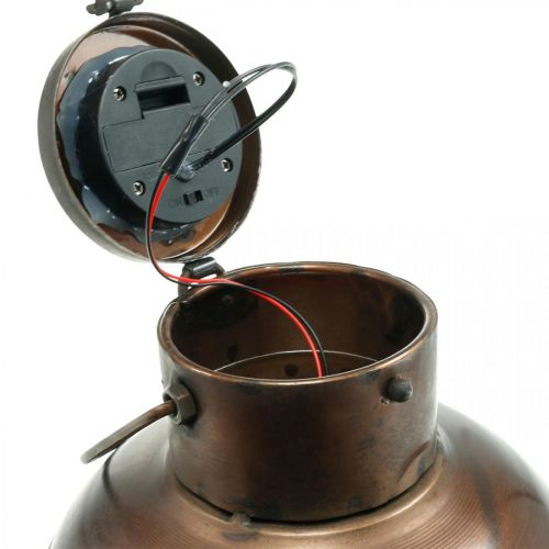 Floristik24 Solar lanterne, LED hengelampe industrielt utseende Ø16cm H32cm