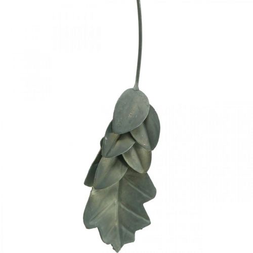 gjenstander Høstdeco blader metall sølvgrå L20cm 4stk