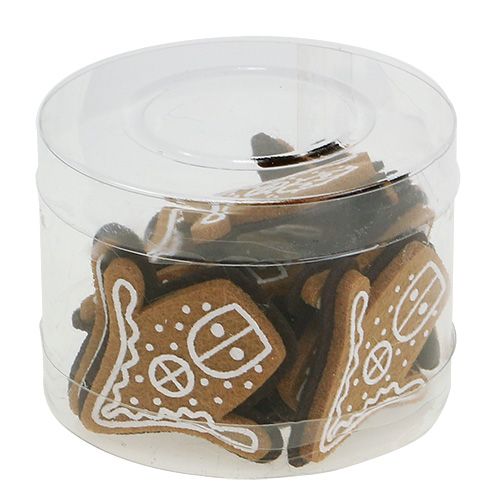 Floristik24 Pepperkakehus 4,5cm med klebende prikk 12 stk