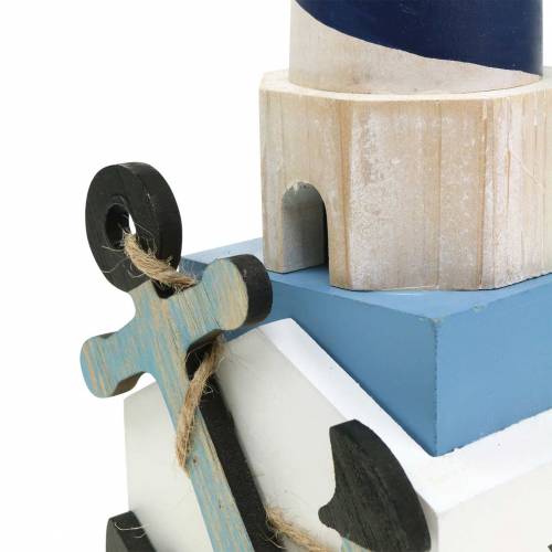 Floristik24 Maritim dekorasjon fyr mørkeblå 34cm