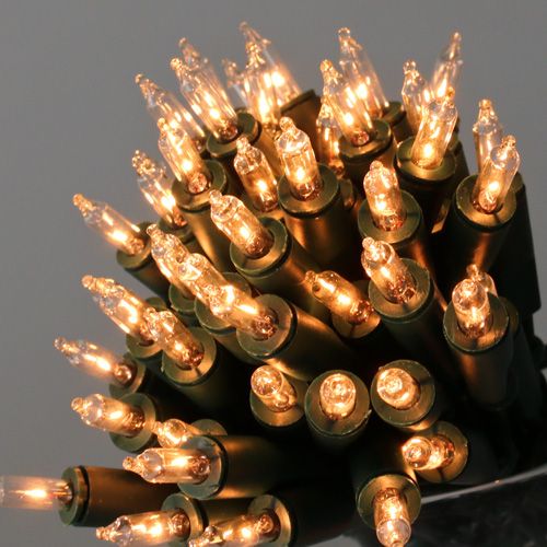 Floristik24 Lettkjede mini 100 15m for innendørs grønn / klar