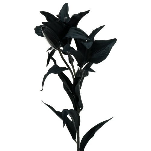 Kunstig blomsterlilje svart 84cm