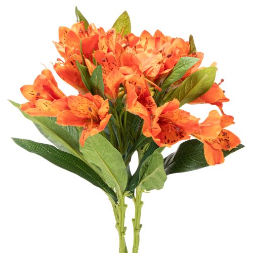 Kunstig Alstroemeria oransje blomst, kunstig bukettdekorasjon, 75 cm, 3 stk. kjøpe | Floristik24.no