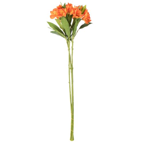 Kunstig Alstroemeria oransje blomst, kunstig bukettdekorasjon, 75 cm, 3 stk. | Floristik24.no