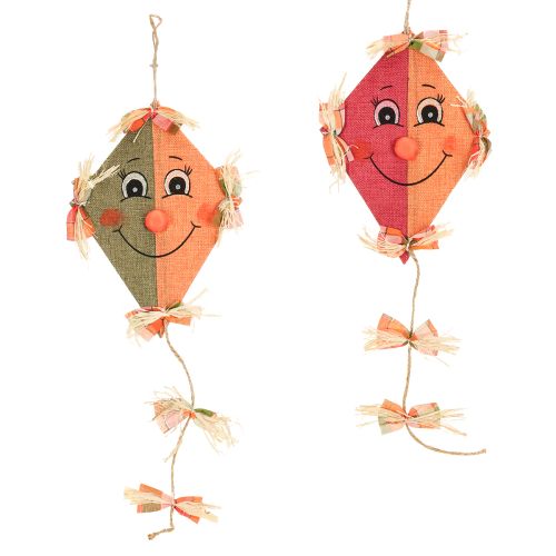 Floristik24 Morsom dekorativ drage til oppheng oransje 18×26 cm 2 stk