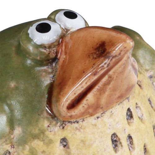 Floristik24 Morsom fugl keramisk dekorasjon vårgrønn 9×7,5×6,5cm 3 stk