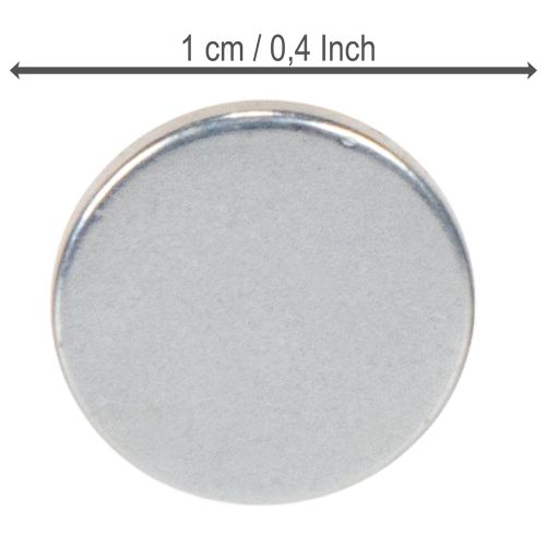 Rund magnetisk skive for lysestaker og metallbrett, 1 cm, 20 stk. | Floristik24.no